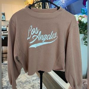 Cream colored LA crop sweater - Size S
